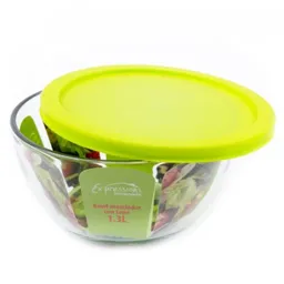 Expressions Bowl Mezclador Vidrio Con Tapa 1300 mL Mbp24