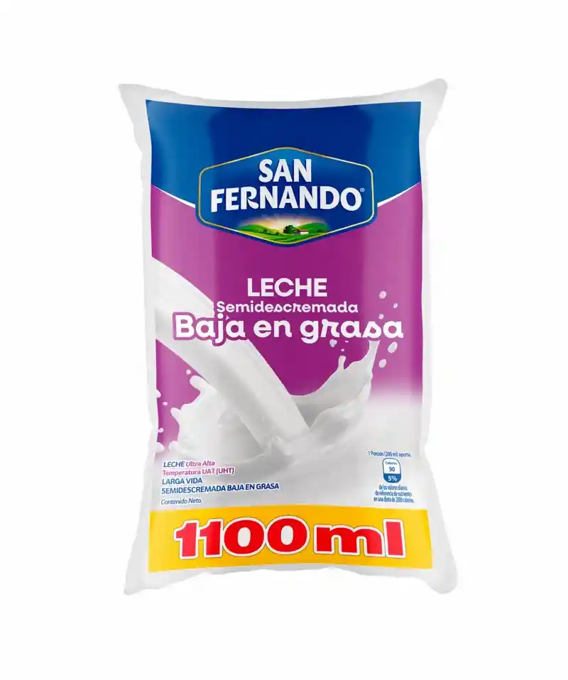 San Fernando Leche Semidescremada Baja en Grasa