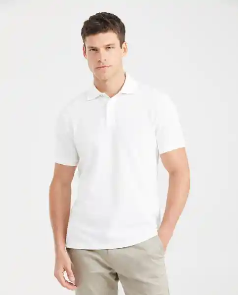 Camiseta Polo Textured Crudo Prístino Claro M Chevignon