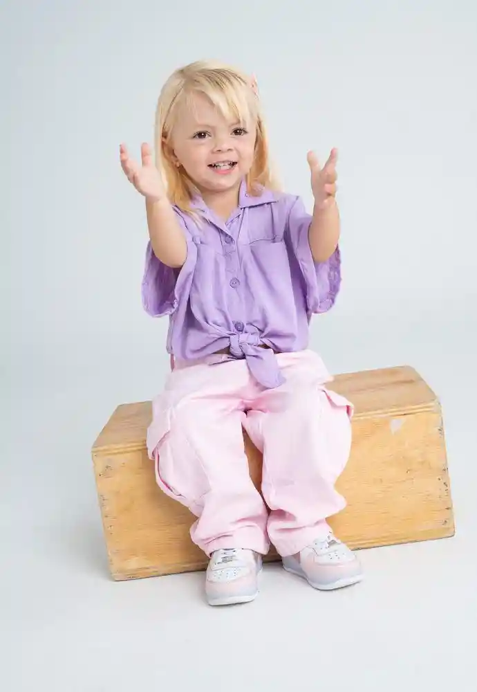 Blusa Manga Corta 9/12meses-lila