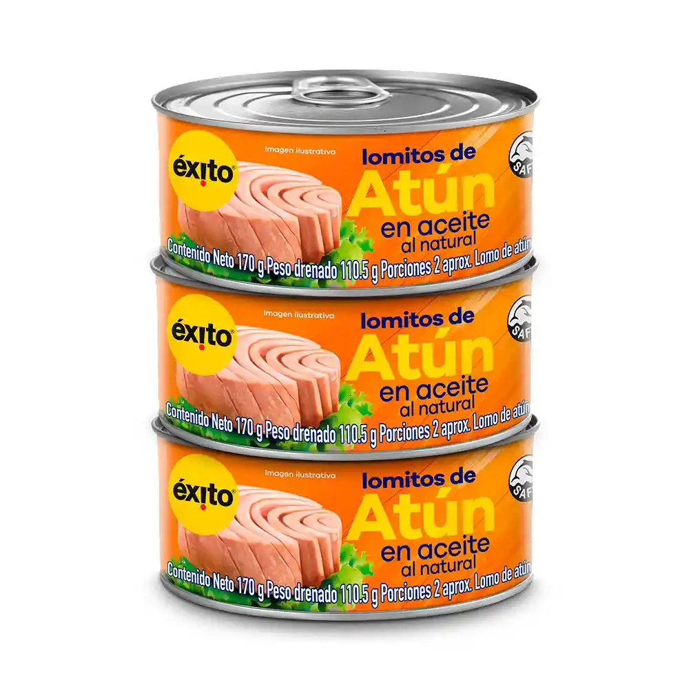  Lomo De Atún En Aceite Al Natural Éxito  