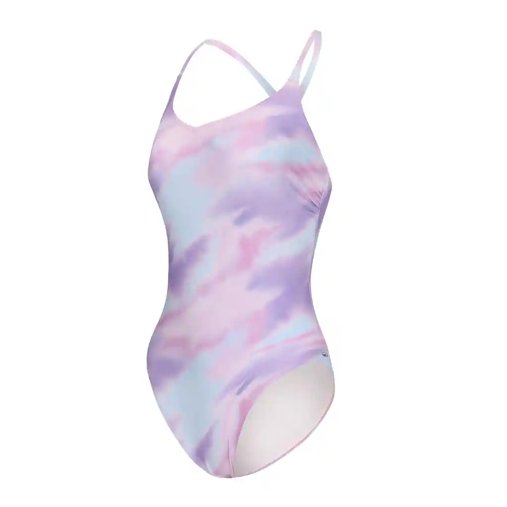 Vestido de Baño Enterizo de Natación Para Mujer - Lila Multicolor