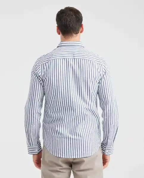 Camisa In Striped Mix Manga Larga Azul Medianoche M Chevignon