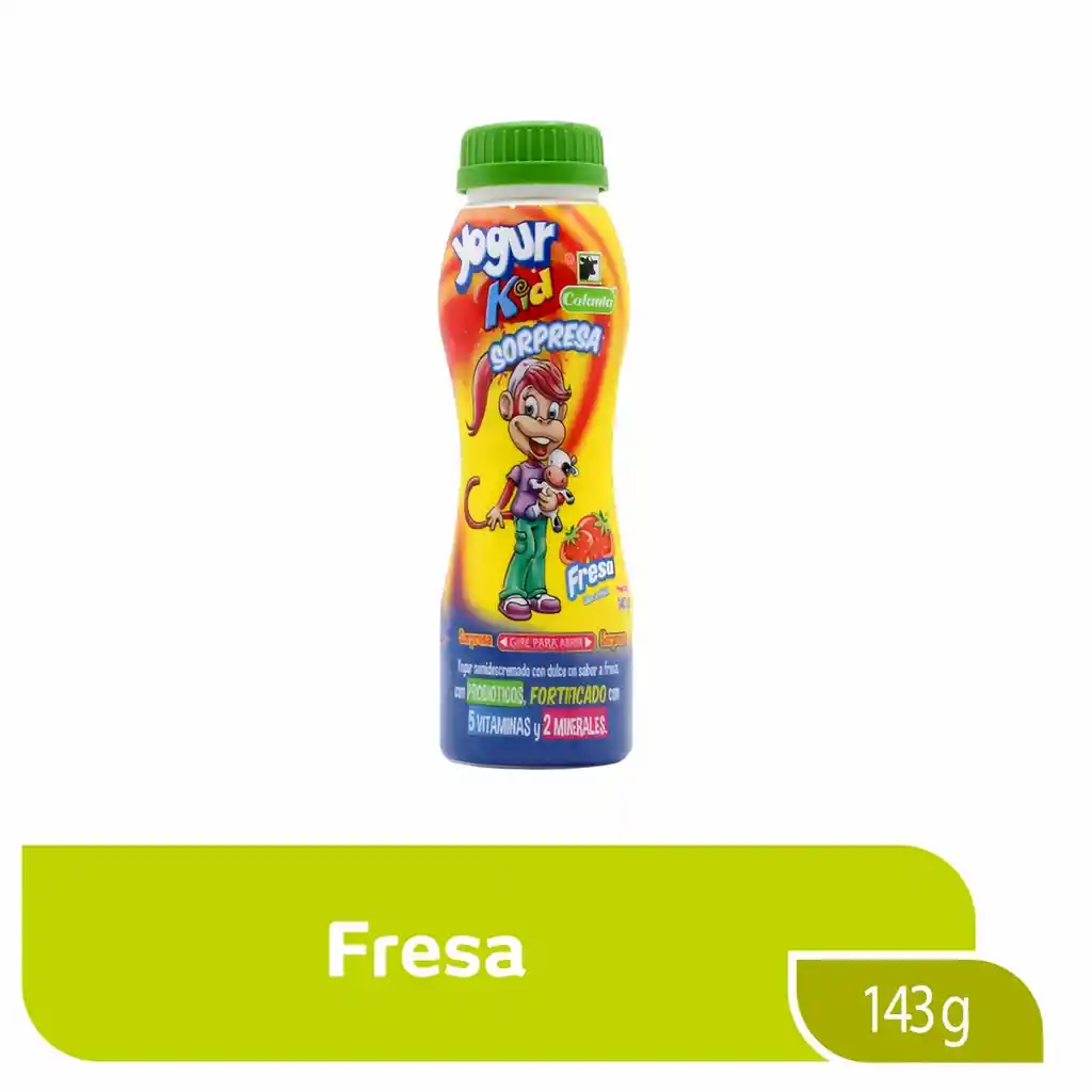 Colanta Yogur Kid Sorpresa Sabor a Fresa X 143 g