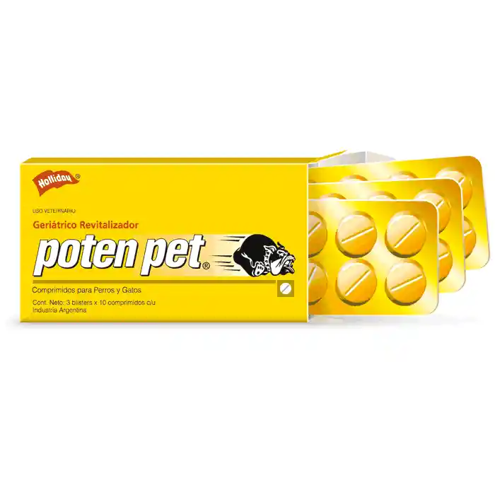 Poten Pet Geriátrico Revitalizador para Perros y Gatos Comprimidos