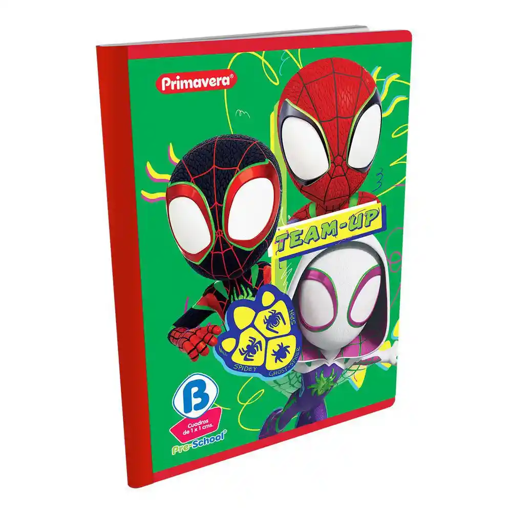 Cuaderno Cuadriculado 100 Hojas Cosido Primavera