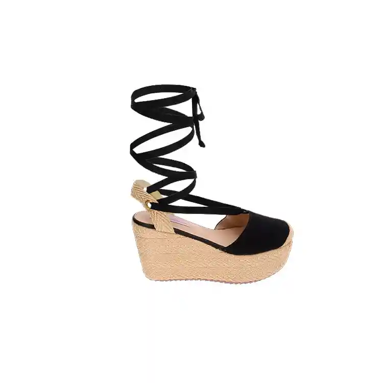 Spadrilla Plataforma Negro