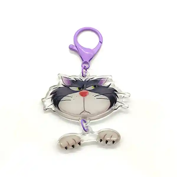 Llavero de Acrílico Disney Cat Colección Lucifer Morado Miniso