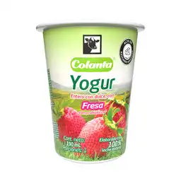 Colanta Yogur Entero Sabor Fresa 