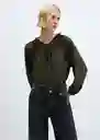 Blusa Sweet Khaki Talla S Mujer Mango
