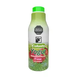 Yogur Entero Fresa Colanta Garrafa x 1000 g