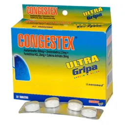 Congestex Ultra Gripa (500 mg / 2.5 mg / 20 mg / 30 mg)