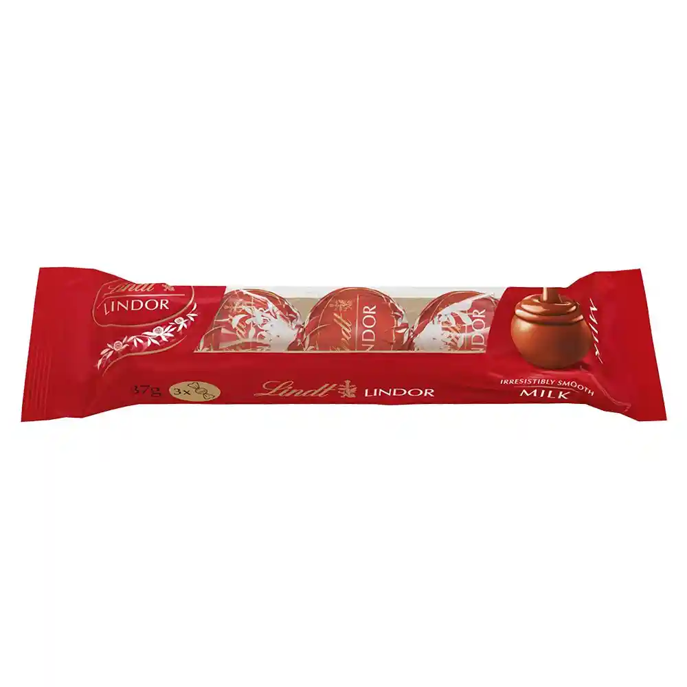 Lindor Trio Lindt Cremoso Chocolate Con Leche Lindor (37 Gr)
