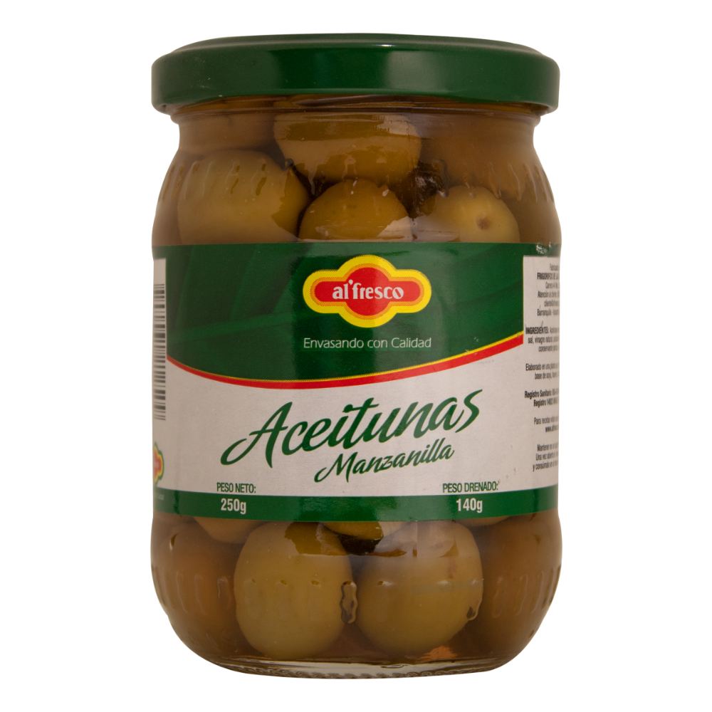 Al Fresco Aceitunas Verdes Manzanilla 250 g