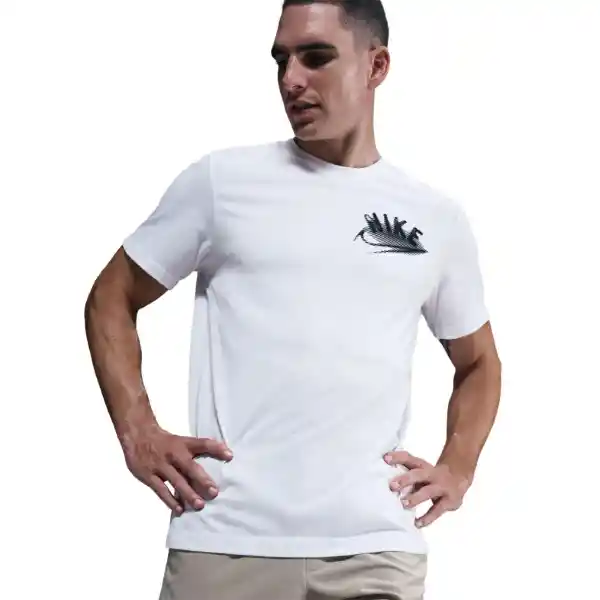 Nike Camiseta M Df Tee Brand Read Manga Corta Hombre Blanco XL