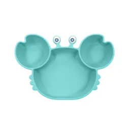 Plato de Silicona Para Niños en Forma de Cangrejo Menta Miniso