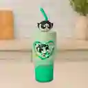 Vaso de Acero Serie Chicas Súper Poderosas Verde 900 mL Miniso