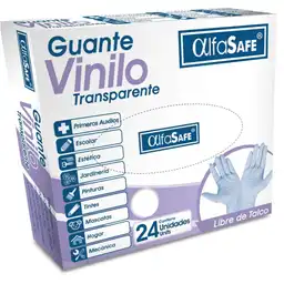 Alfa Safe Guantes de Vinilo Transparente Talla S