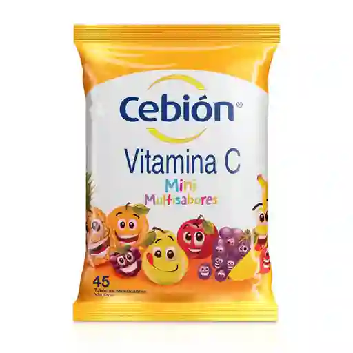 Cebión Vitamina C Mini Multi-Sabor 45 Tabletas