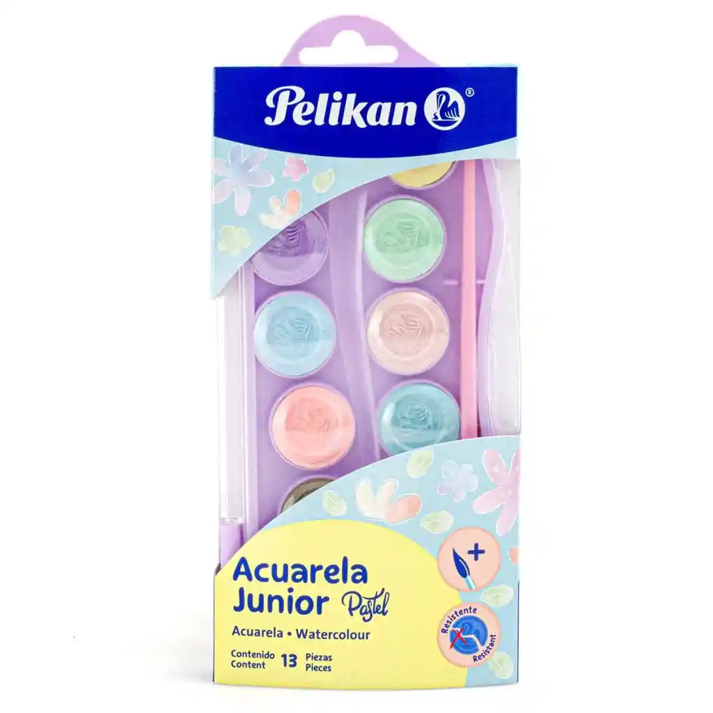 Acuarela Junior Pastel X 12 Mas Pincel Pelikan