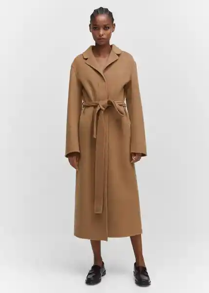 Abrigo Ranch Camel Talla 24 Mujer Mango