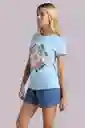 Camiseta Manga Corta Standard Happiness Mujer
