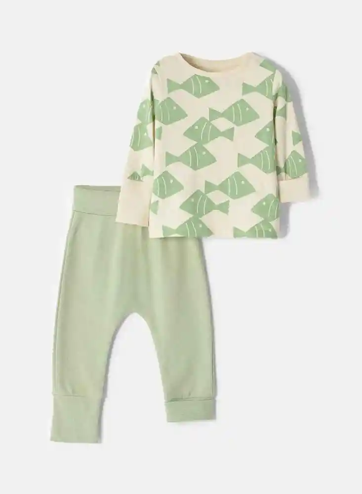 Conjunto Conjunto 9/12meses-verde Est