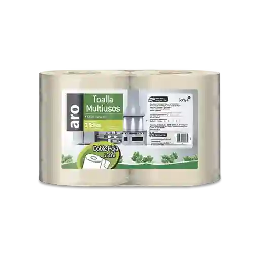 Aro Toalla Papel Natural Doble Hoja 150 m