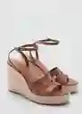 Sandalias Aurora Cuero Talla 40 Mujer Mango