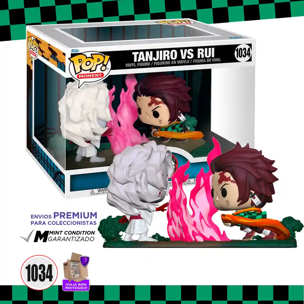 Funko Pop! Figura Colección Kimetsu no Yaiba Tanjiro vs Rui