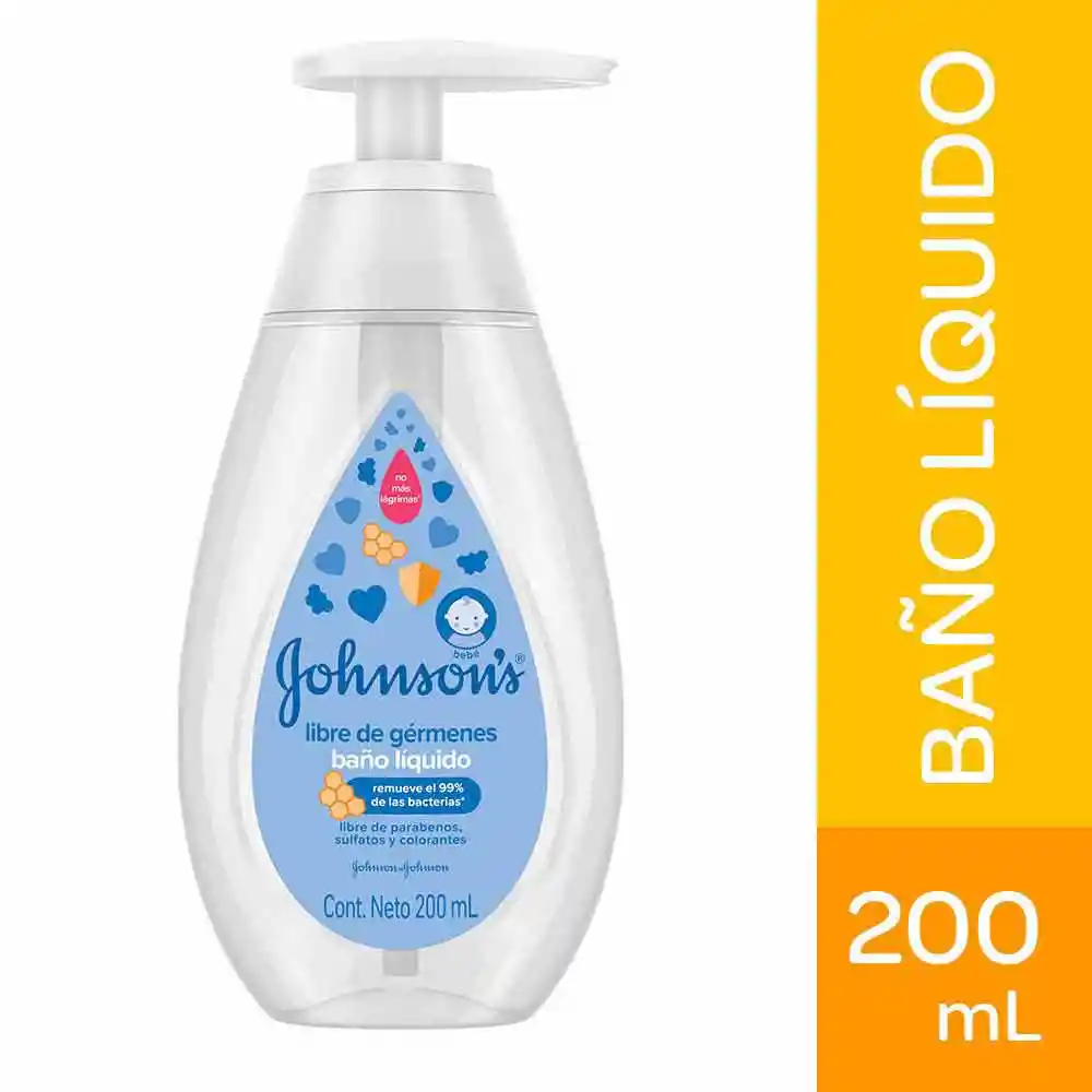 Baño Líquido Johnson'S Baby Libre De Gérmenes 200 Ml