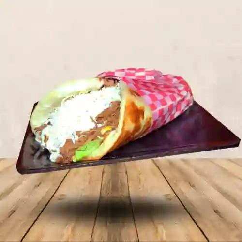 Shawarma de carne desmechada
