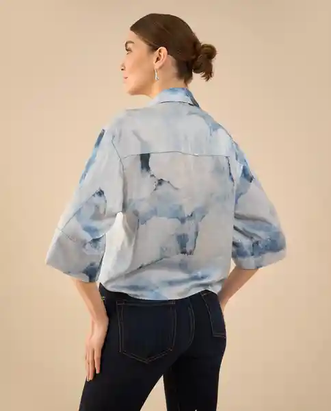Camisa Azul Suave Claro Talla L 412G010 Esprit
