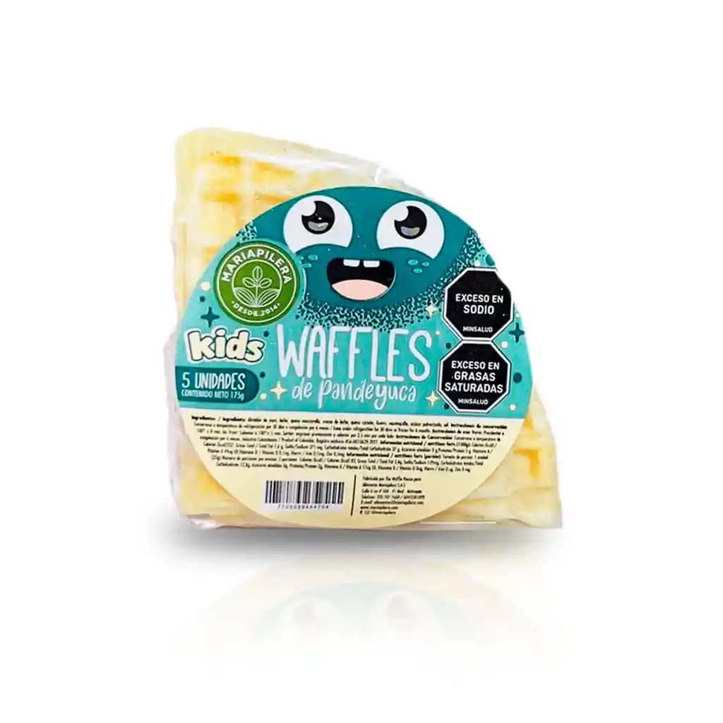 Kids Waffle Pandeyuca Cuartos X5 *175gr