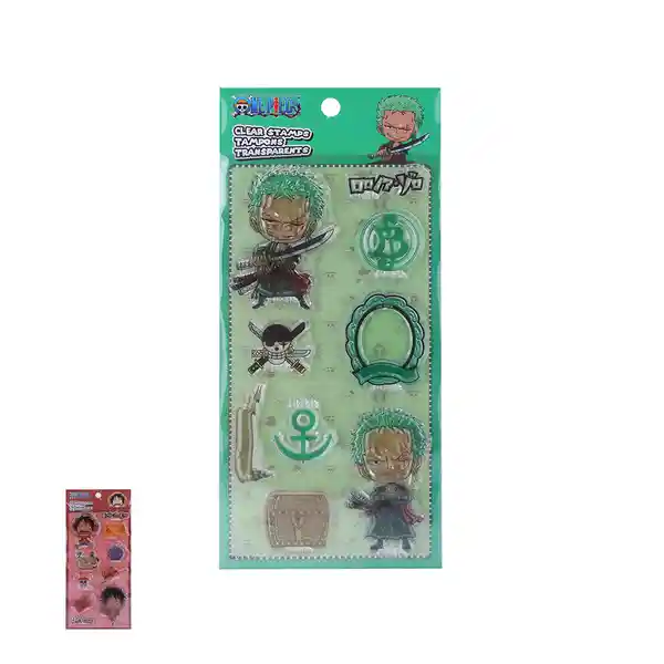 Sticker Con Relieve Zoro y Luffy One Piece Miniso