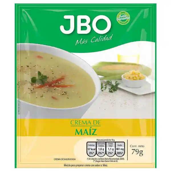 Jbo Crema Maíz