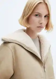 Abrigo Rulo Hielo Talla 28 Mujer Mango