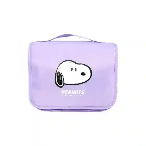 Neceser de Viaje Con Gancho Serie Snoopy Colorful Morado Miniso