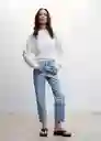 Pantalón Jean Irene Tejano Medio Talla 50 Mujer Mango