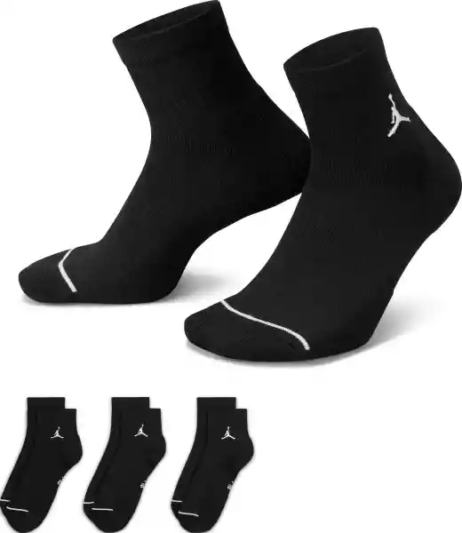 Nike Calcetines Everyday Cush Poly Para Hombre Negro Talla L