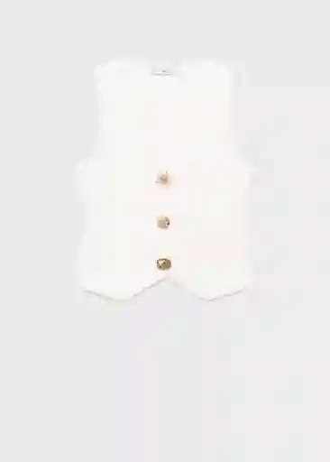 Chaleco Antonia Blanco Talla S Mujer Mango