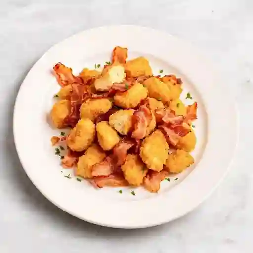 Porcion de Pollo Apanado con Tocineta