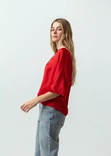Camisa Mujer Rojo Gobelino Oscuro M 011G363 Naf Naf