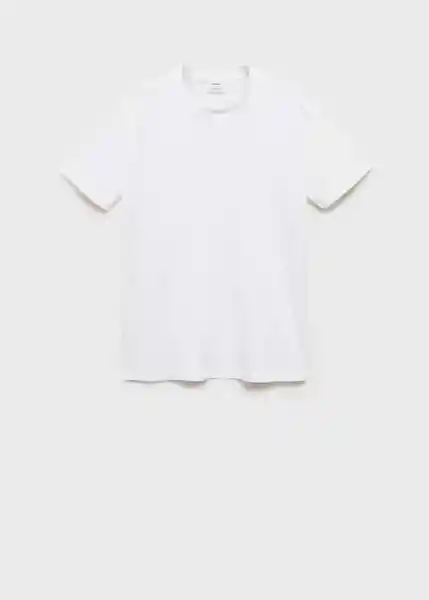 Camiseta Cherlo Blanco Talla S Hombre Mango