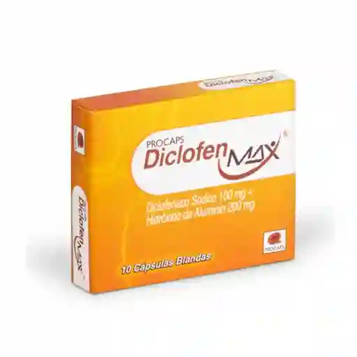 Diclofen Max Diclofenaco/hidroxido de Aluminio 100/ 200 Mg