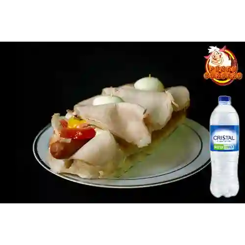 Combo Salchicordero + Cristal Sin Gas 600 ml