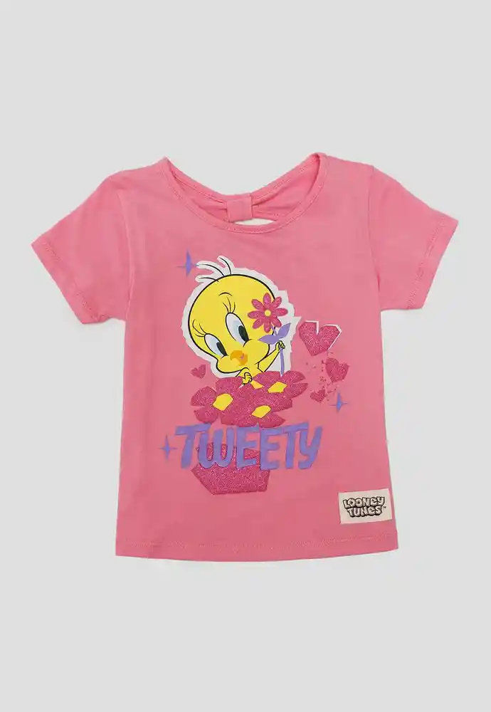 Camiseta Manga Corta 3t-rosado