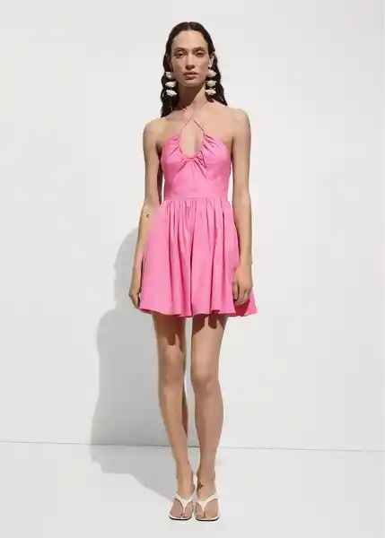 Vestido Nasti Rosa Talla L Mujer Mango