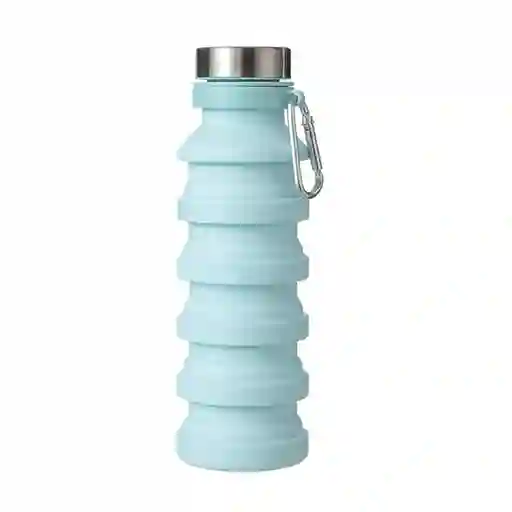 Miniso Termo de Silicona Plegable Azul 550 mL