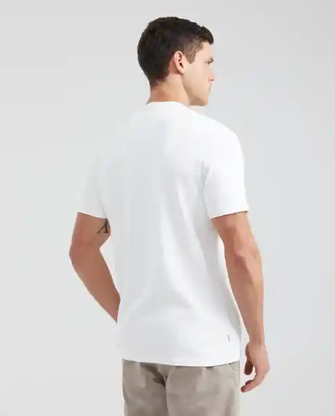 Camiseta Textured Masculino Blanco 0 Claro Talla M Chevignon
